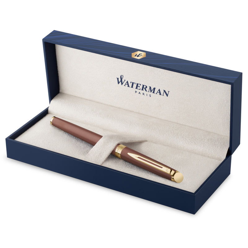 Waterman Hemisphere Metallic Copper Gold Trim Fountain Pen Medium Nib