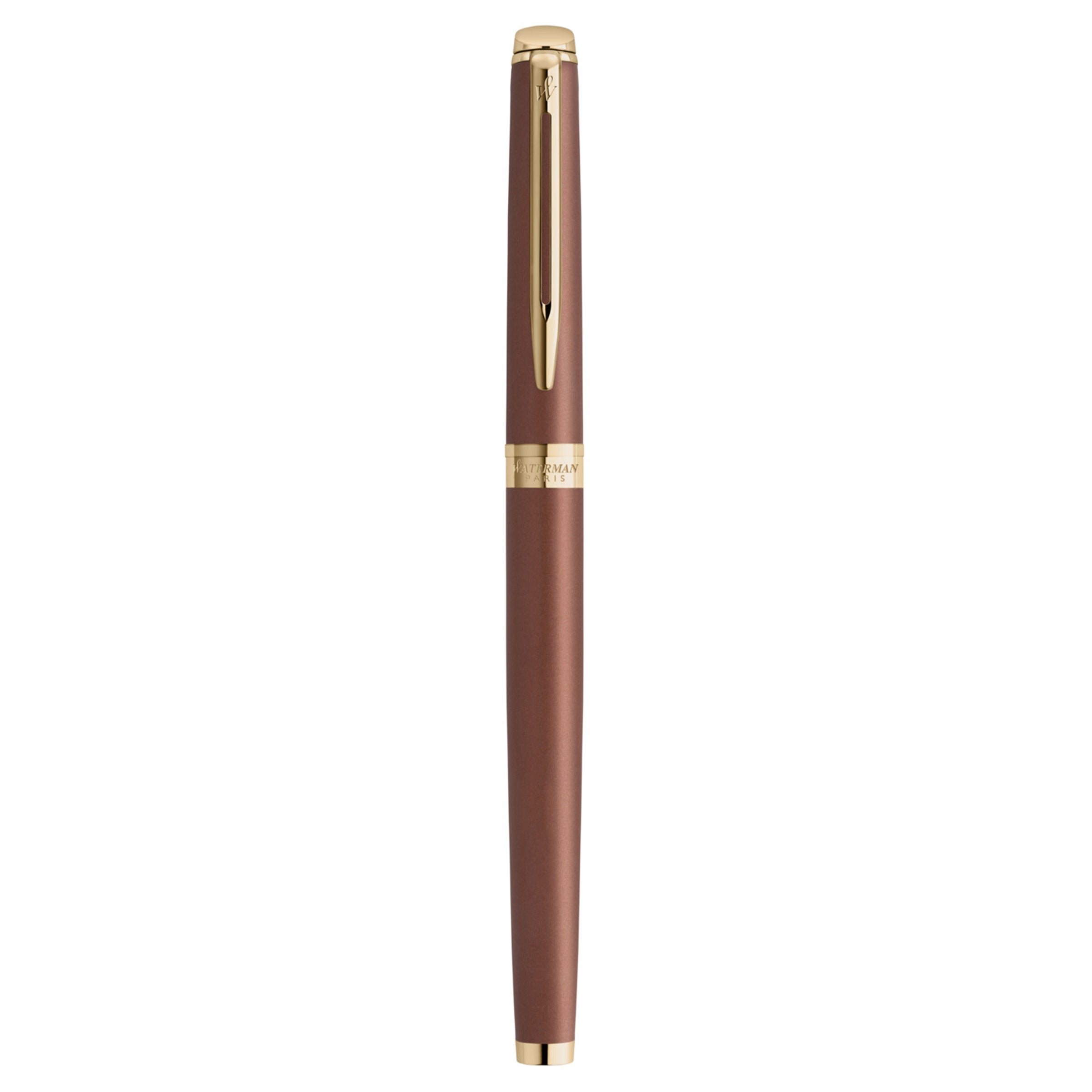 Waterman Hemisphere Metallic Copper Gold Trim Fountain Pen Medium Nib