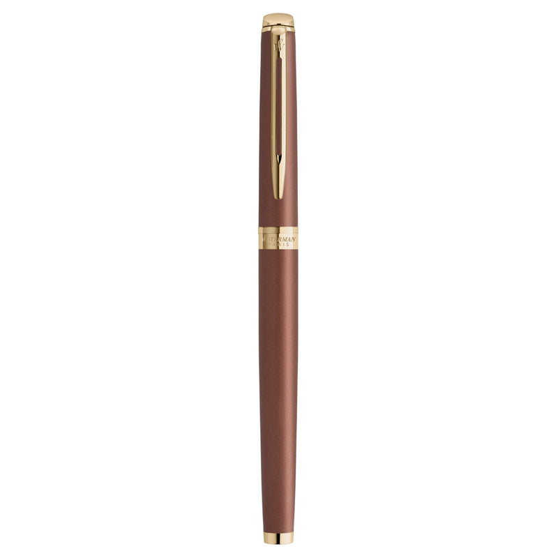 Waterman Hemisphere Metallic Copper Gold Trim Fountain Pen Medium Nib