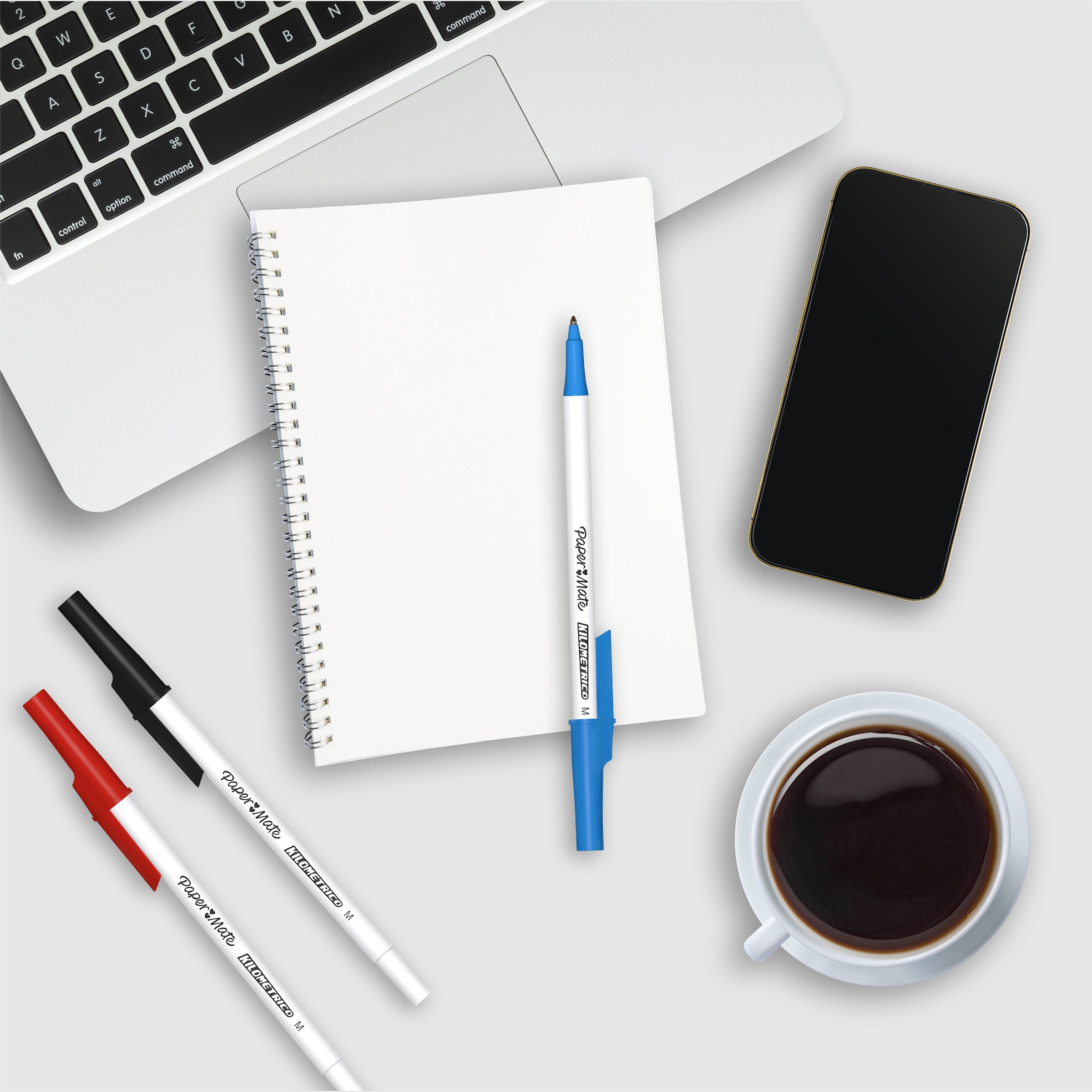 Papermate Kilometrico Ballpoint Pen 1.0mm Black Pack 10 Box of 12