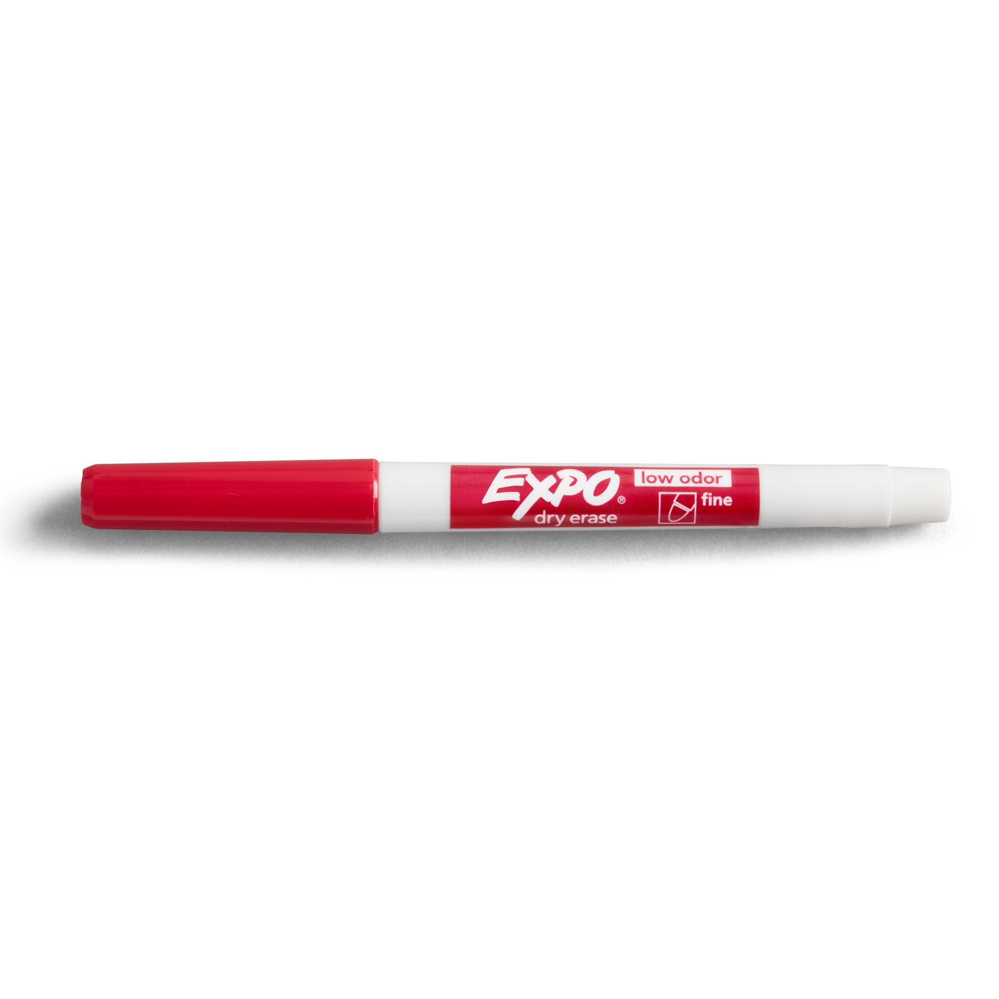 Expo 86002 Low Odour Dry Erase Markers Fine Tip Red Box 12