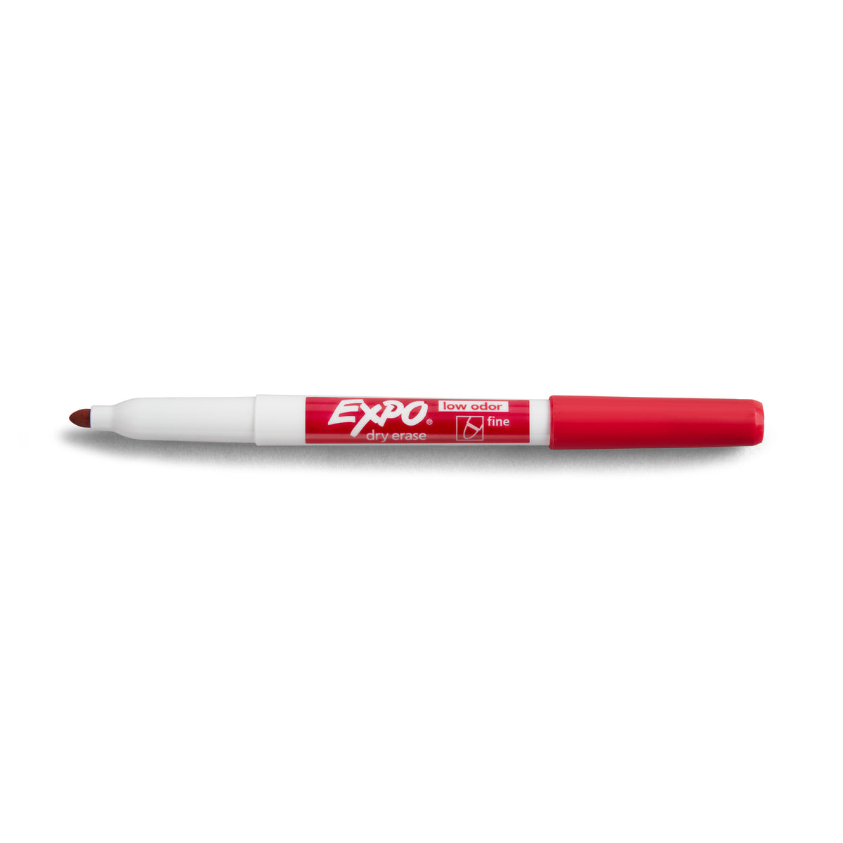 Expo 86002 Low Odour Dry Erase Markers Fine Tip Red Box 12