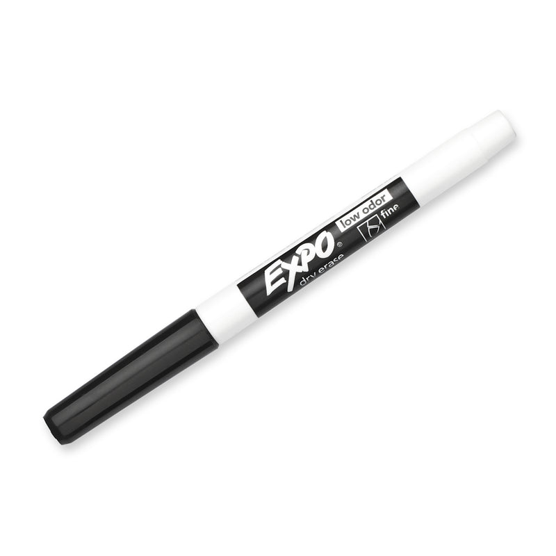 Expo Low Odour Dry Erase Whiteboard Markers Fine Tip Black Box 36