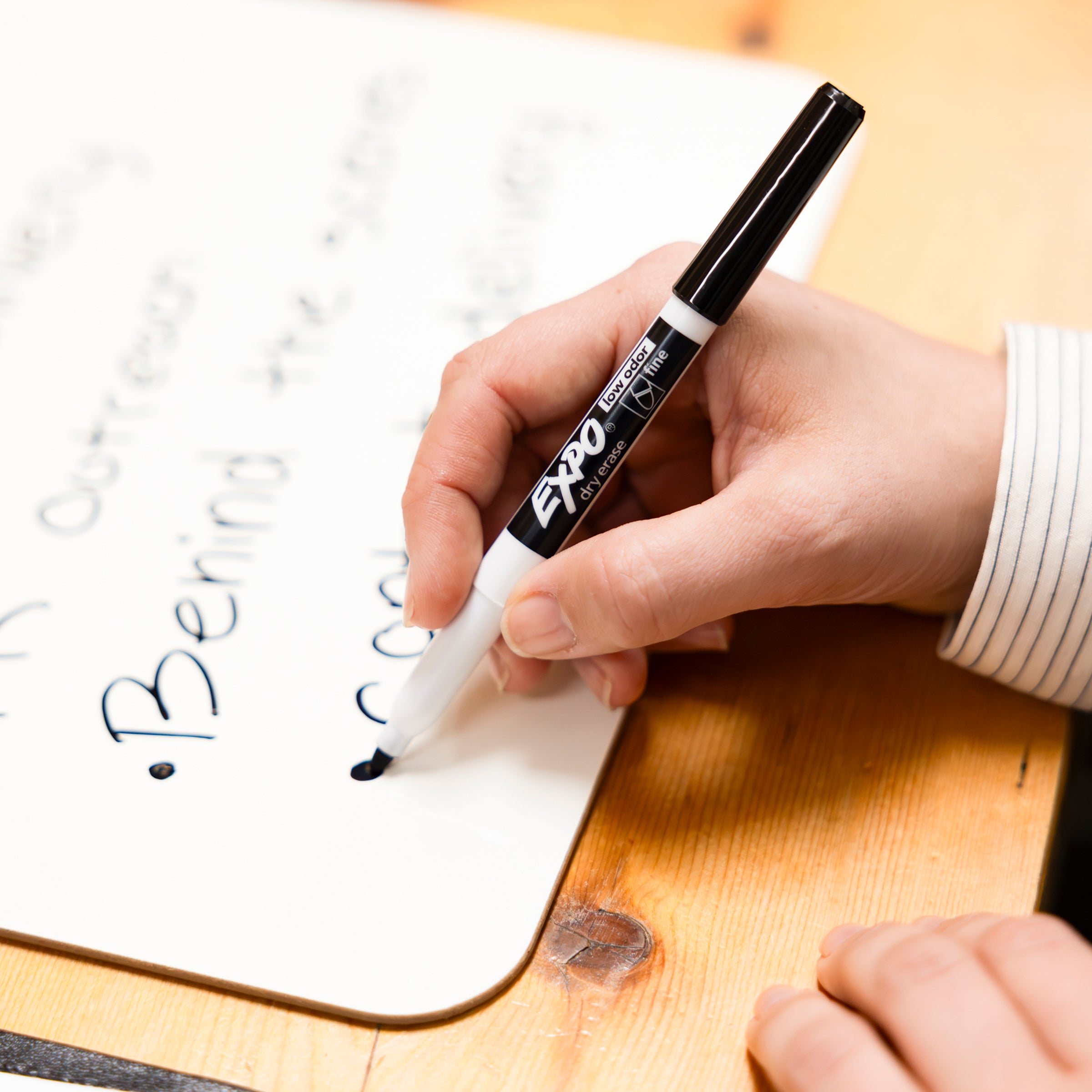 Expo Low Odour Dry Erase Whiteboard Markers Fine Tip Black Box 36