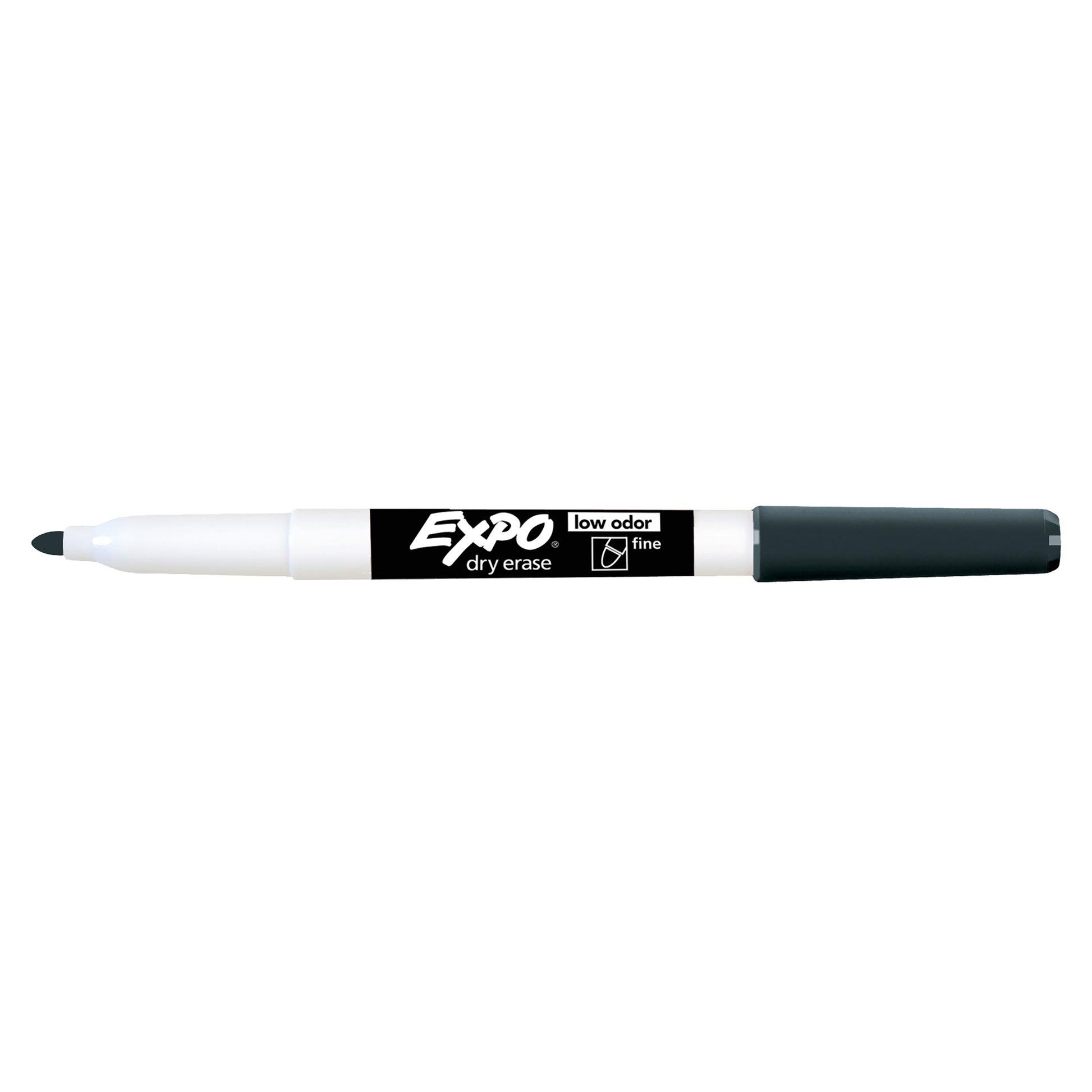 Expo Low Odour Dry Erase Whiteboard Markers Fine Tip Black Box 36