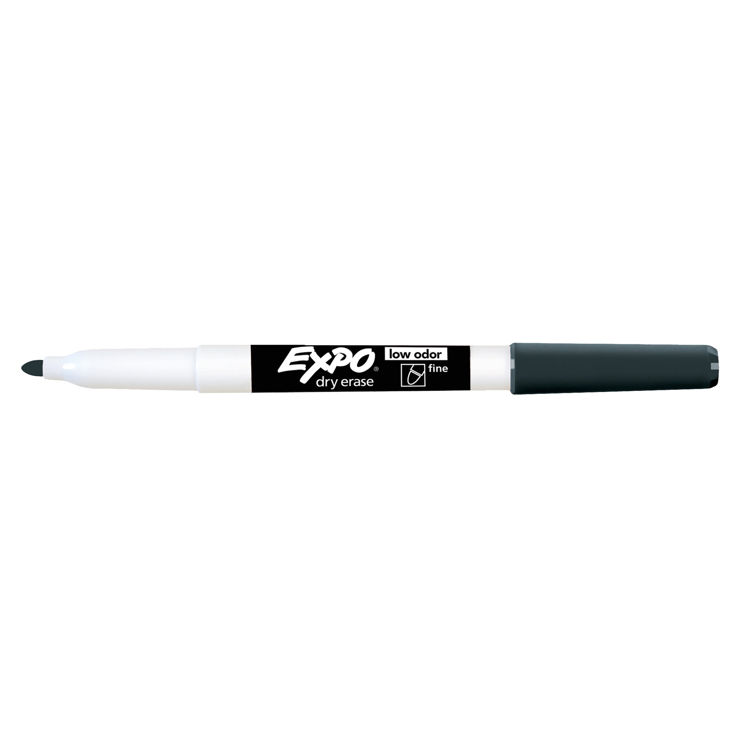 Expo Low Odour Dry Erase Whiteboard Markers Fine Tip Black Box 36