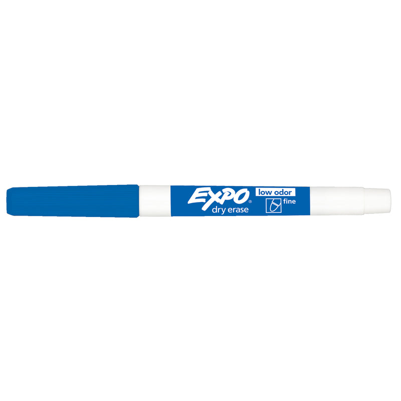 Expo 86003 Low Odour Dry Erase Markers Fine Tip Blue Box 12