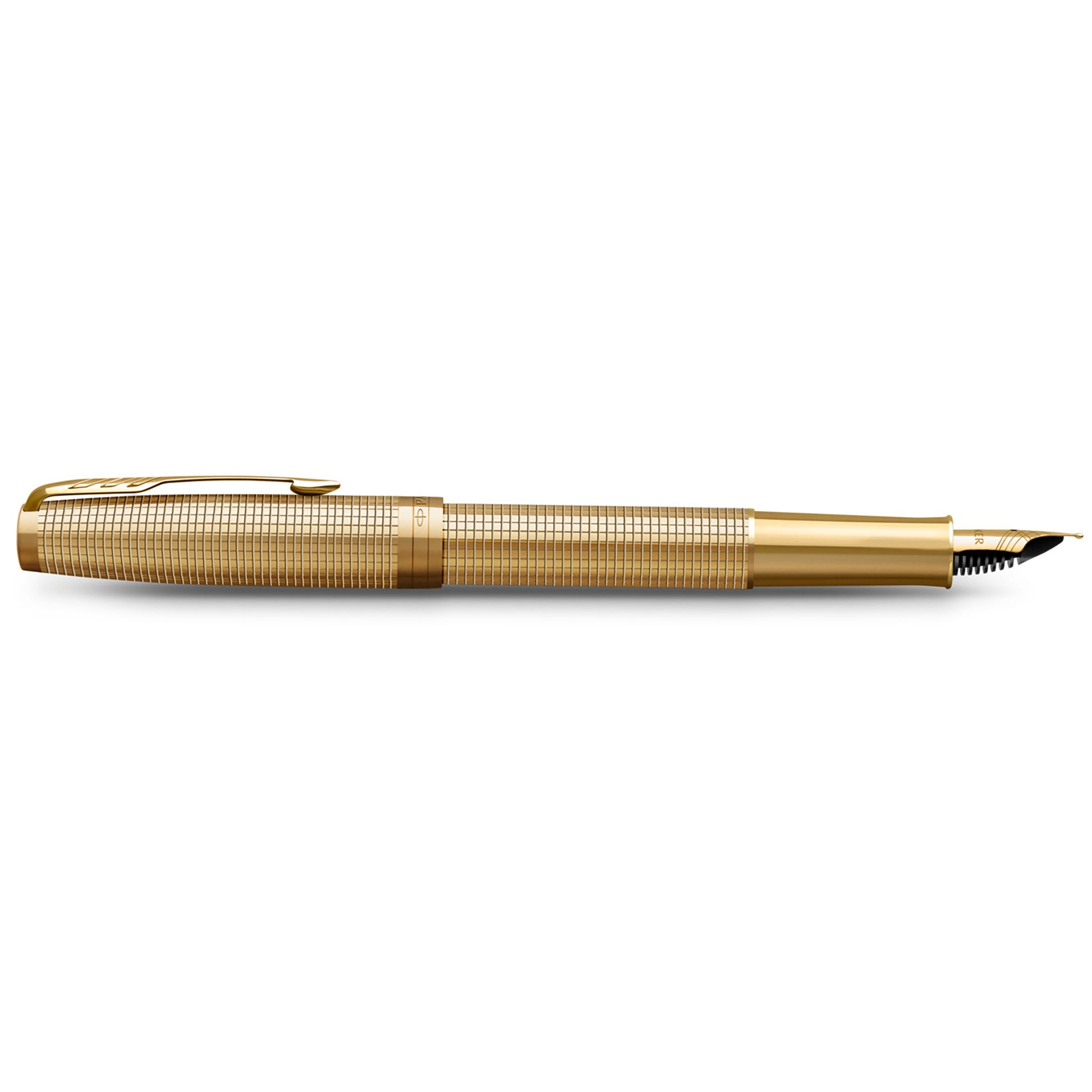 Parker Sonnet Cisele Fountain Pen Golden Gold Trim Fine Nib
