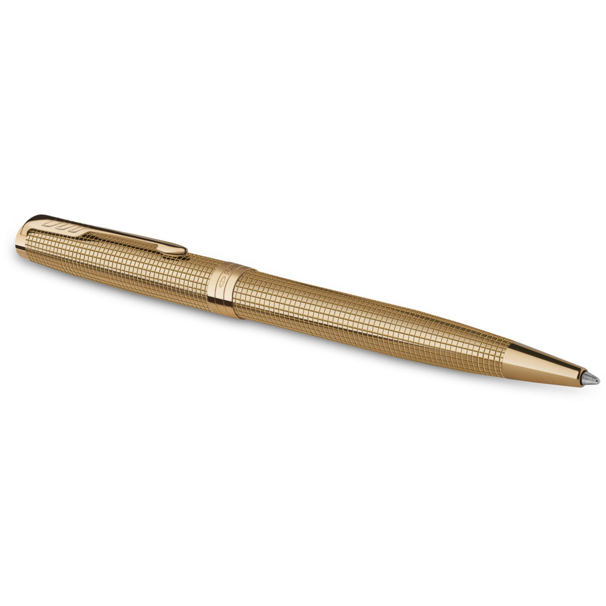 Parker Sonnet Cisele Ballpoint Pen Golden Gold Trim Medium Tip