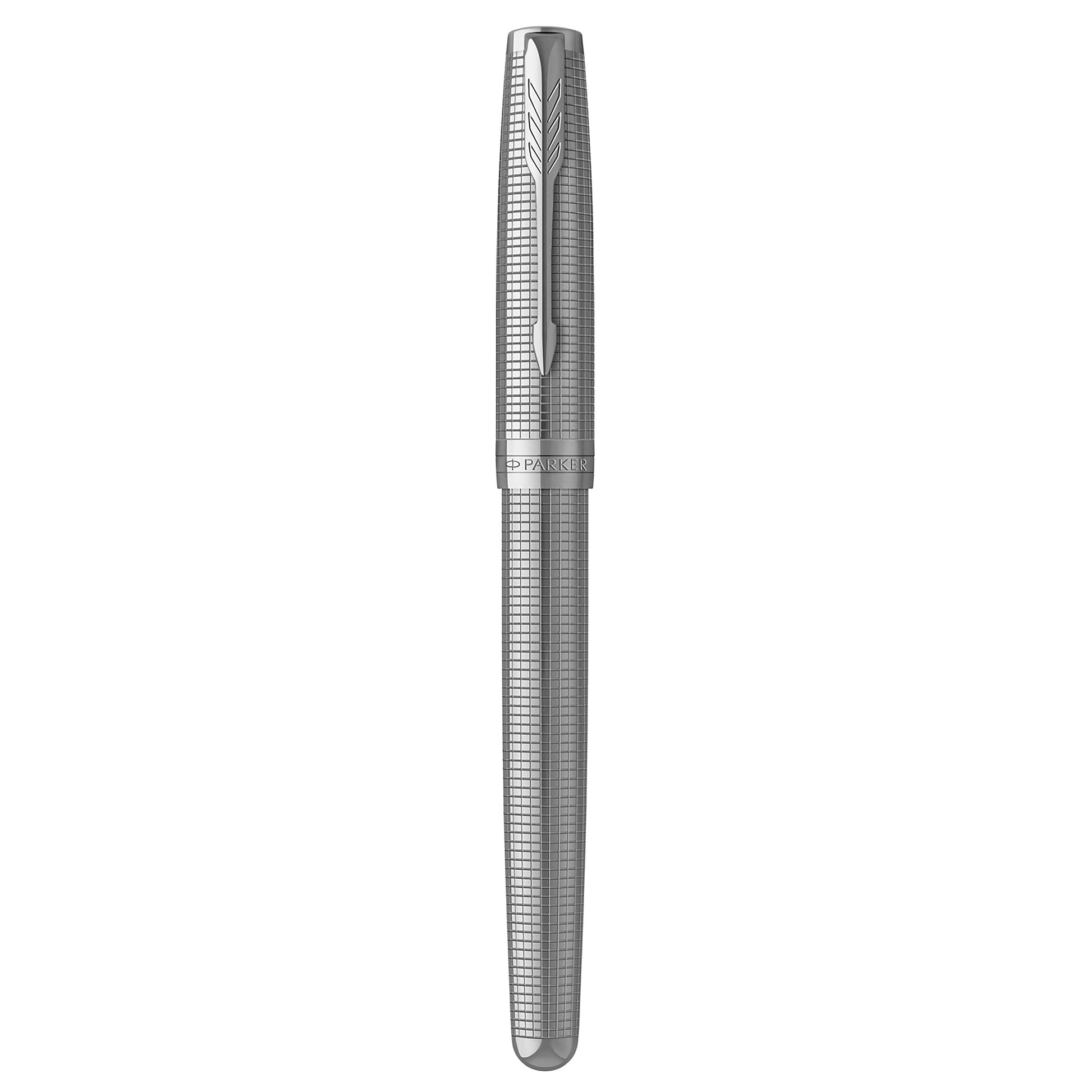 Parker Sonnet Cisele Fountain Pen Palladium Chrome Trim Fine Nib