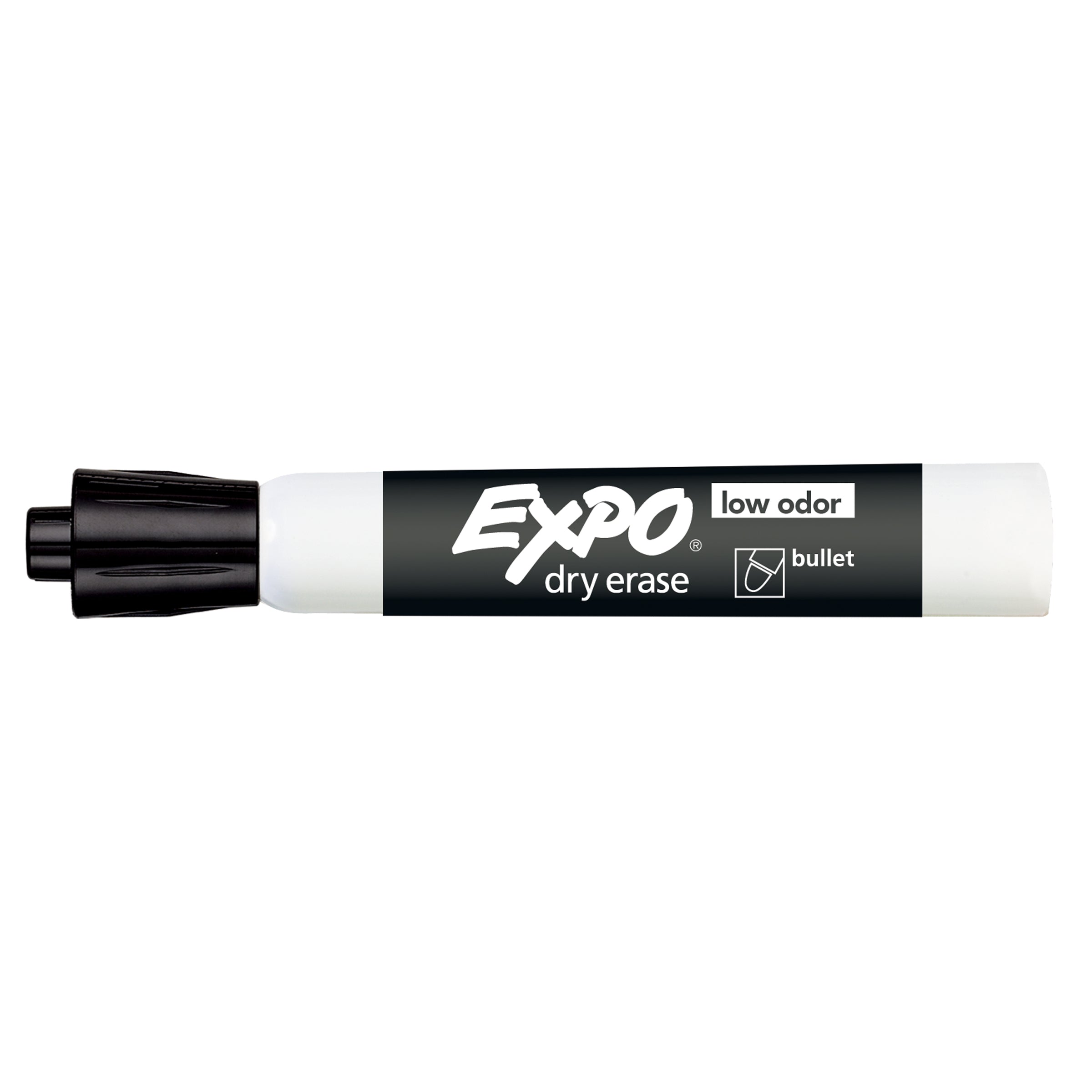 Expo Whiteboard Marker Black In Bullet Tip Box Of 12