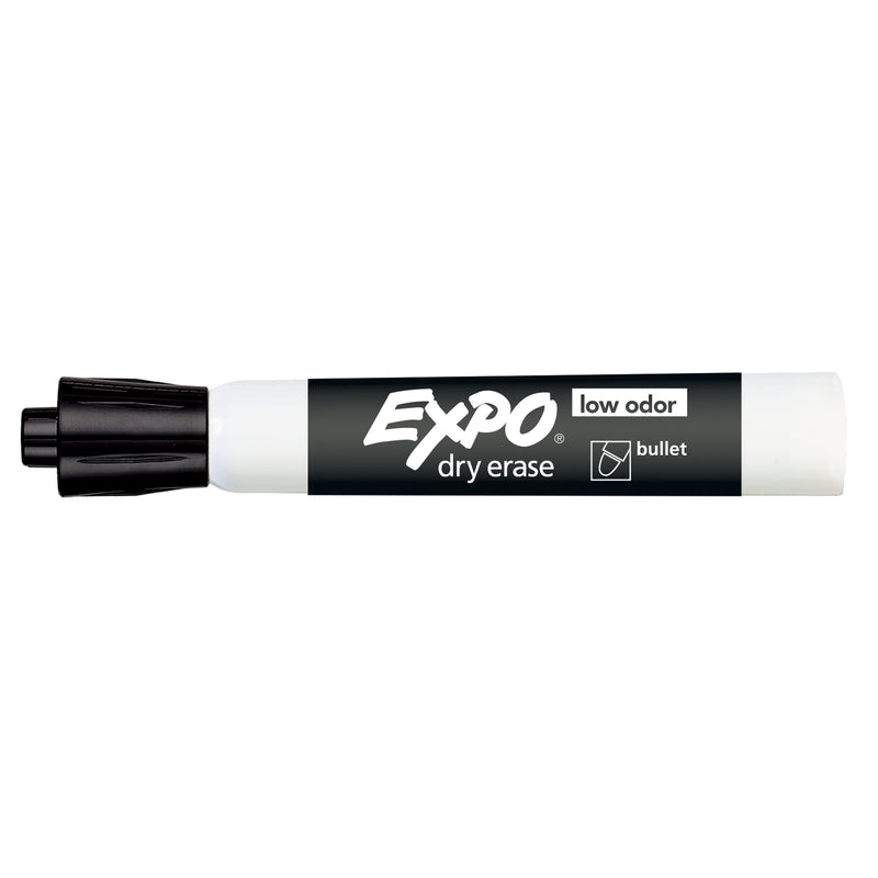 Expo Whiteboard Marker Black In Bullet Tip Box Of 12