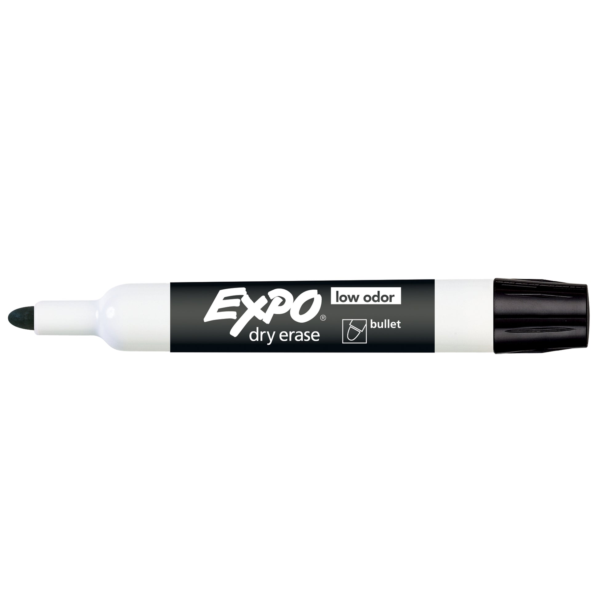 Expo Whiteboard Marker Black In Bullet Tip Box Of 12