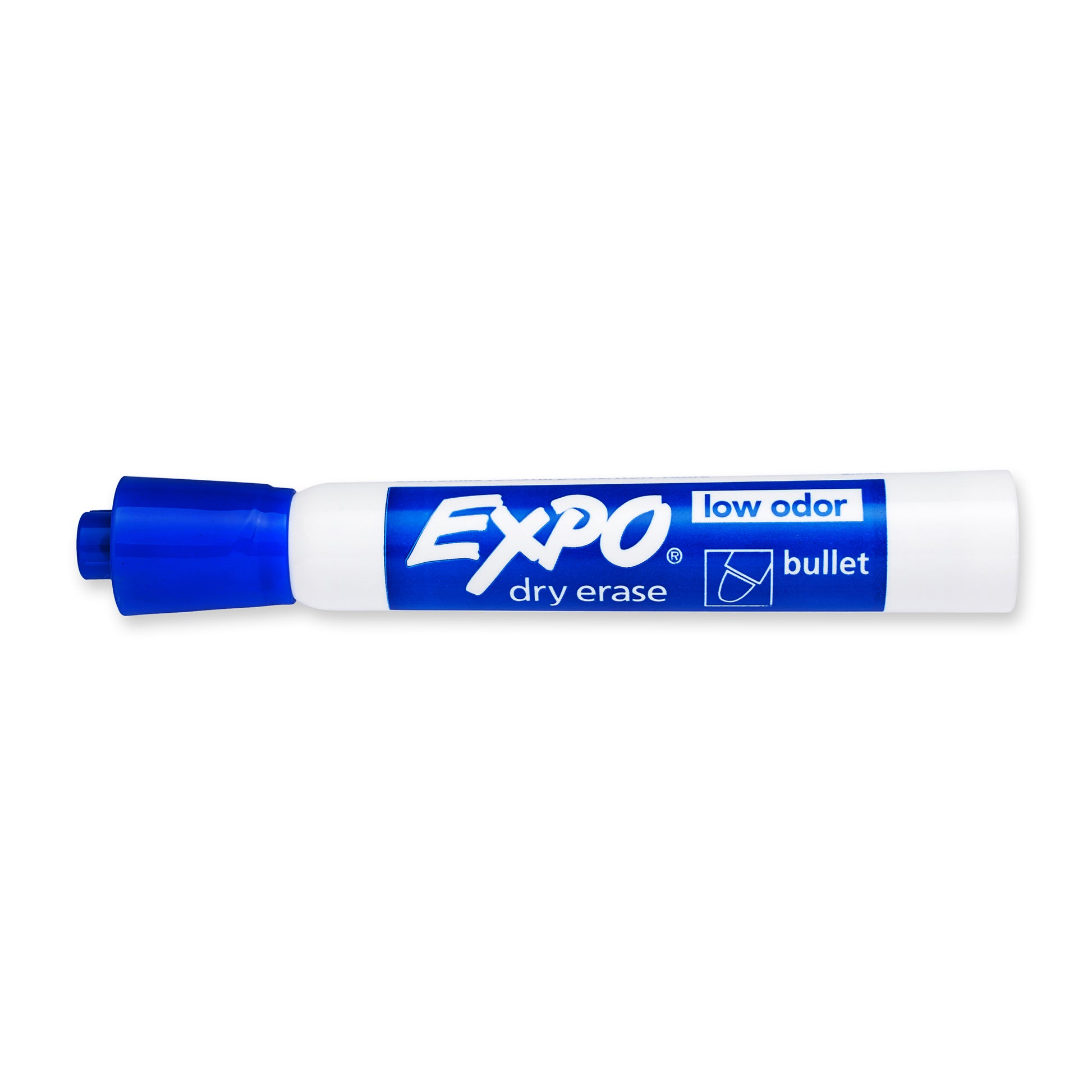 Expo Whiteboard Marker Blue Bullet Tip Box of 12