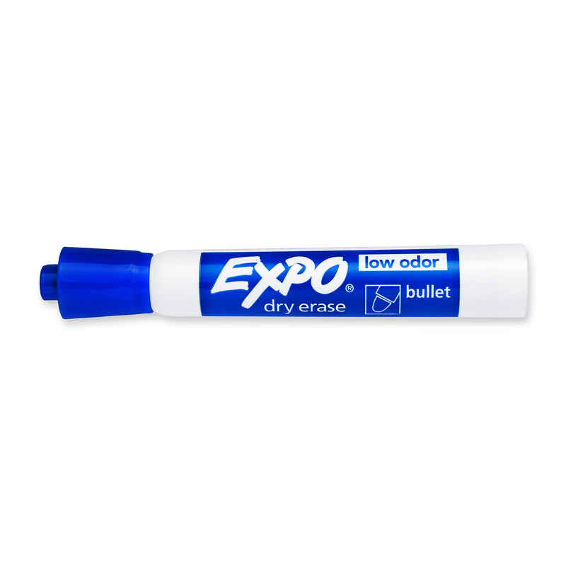 Expo Whiteboard Marker Blue Bullet Tip Box of 12