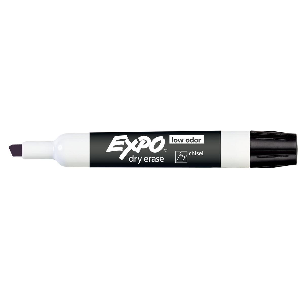 Expo Whiteboard Marker Black In Chisel Tip Box Of 12