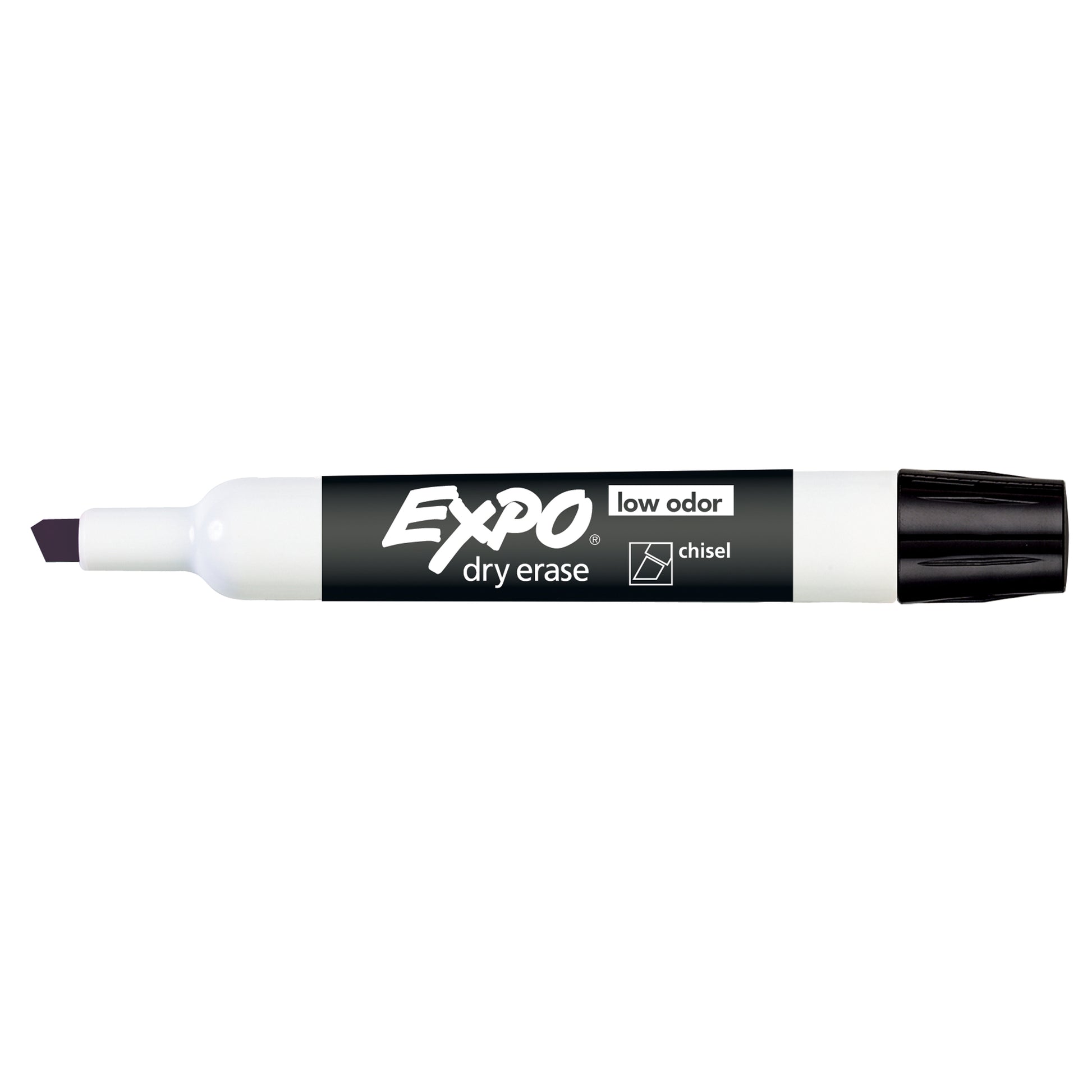 Expo Low Odour Dry Erase Whiteboard Markers Chisel Tip Black Box 36