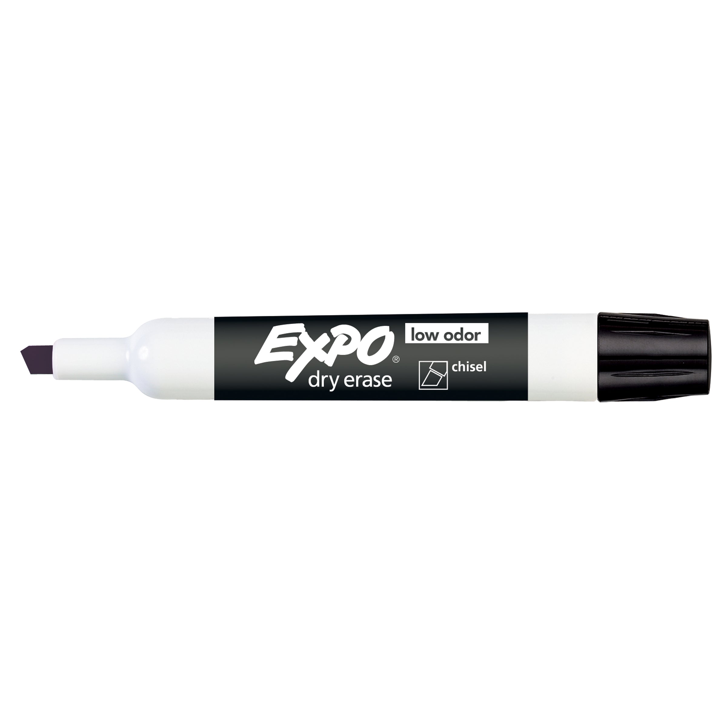 Expo Low Odour Dry Erase Whiteboard Markers Chisel Tip Black Box 36