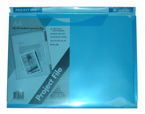 Colby Project Files A4 Blue Pack of 10