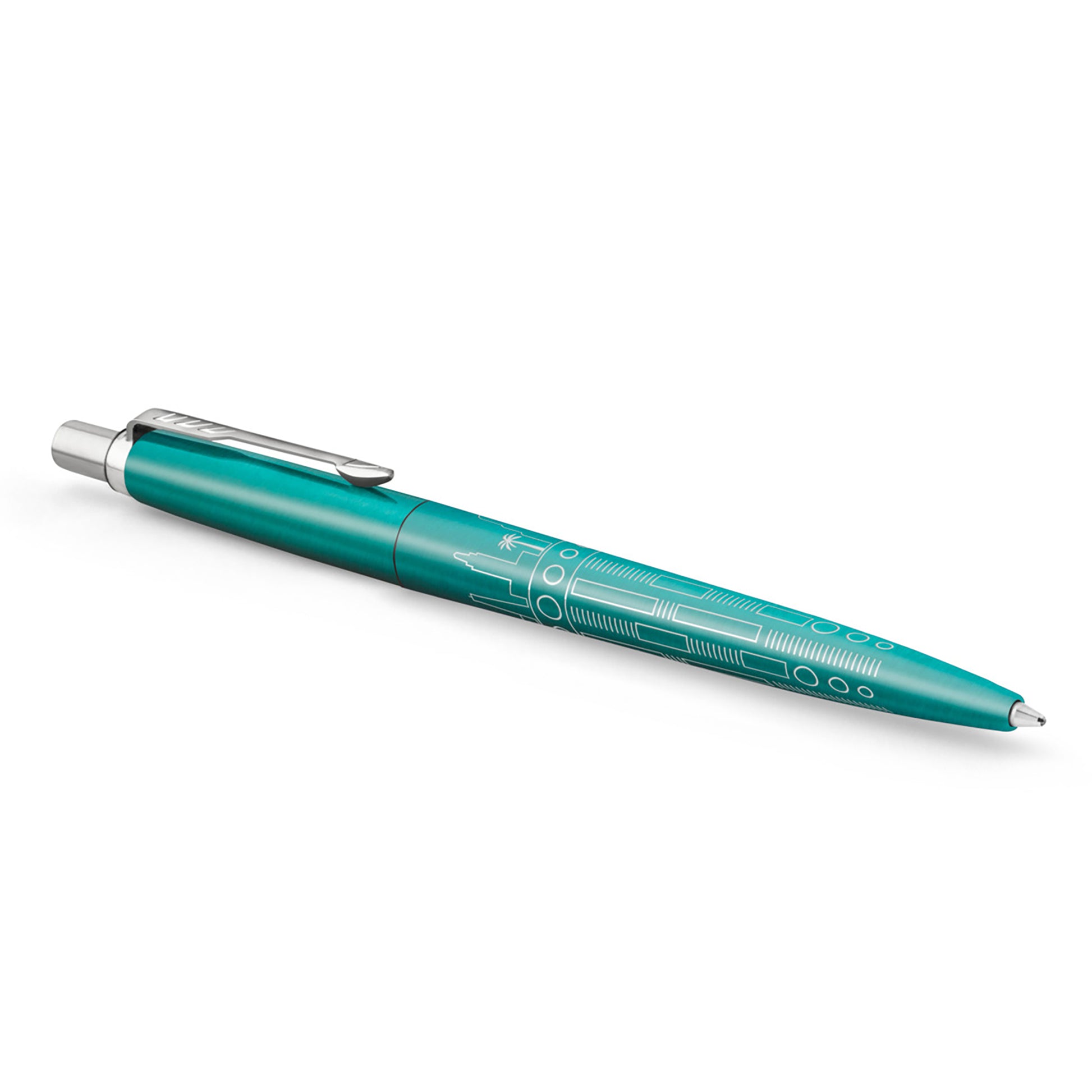 Parker Jotter SE Global Icons Ballpoint Pen Miami Turquoise Lacquer and Chrome Trim Medium Tip