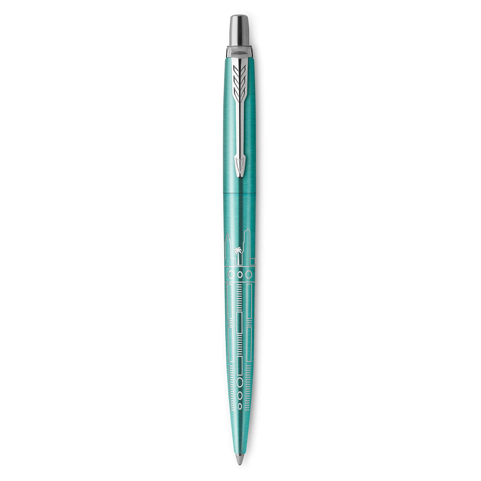 Parker Jotter SE Global Icons Ballpoint Pen Miami Turquoise Lacquer and Chrome Trim Medium Tip