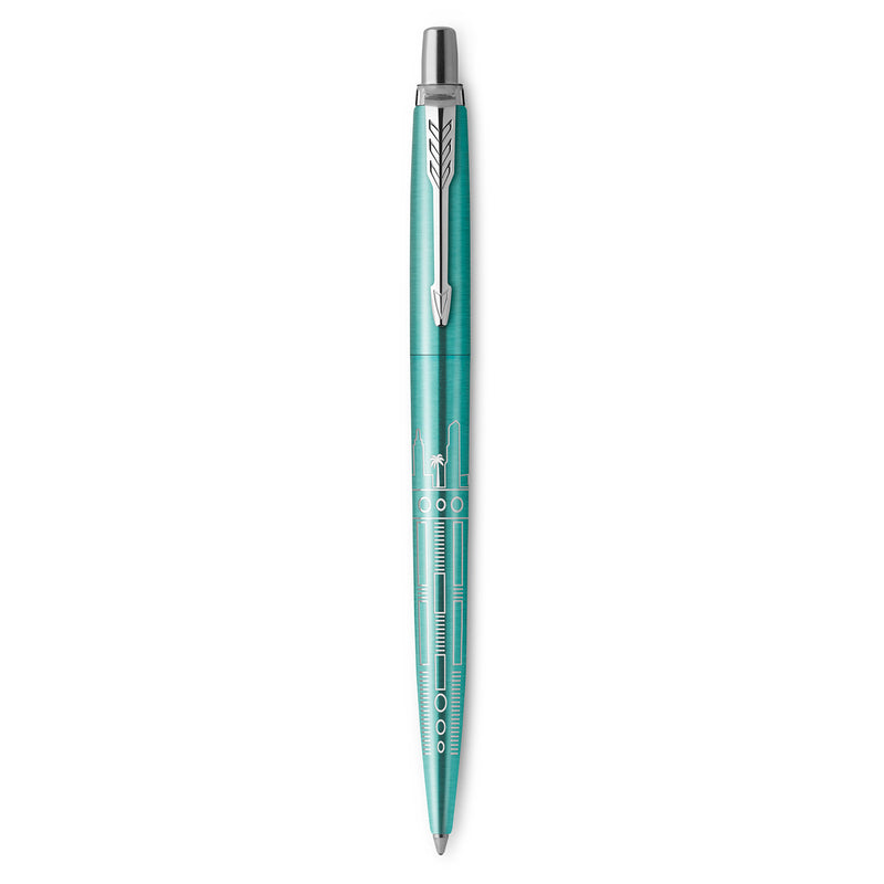 Parker Jotter SE Global Icons Ballpoint Pen Miami Turquoise Lacquer and Chrome Trim Medium Tip