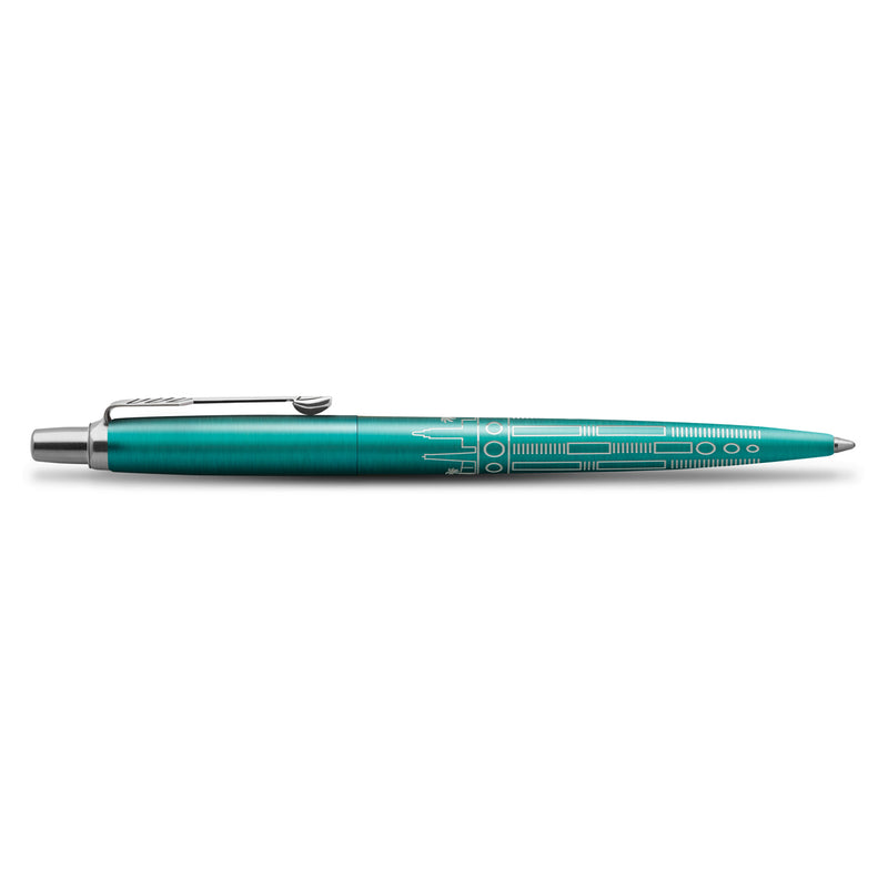 Parker Jotter SE Global Icons Ballpoint Pen Miami Turquoise Lacquer and Chrome Trim Medium Tip