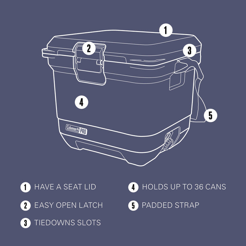 Coleman Pro 24L Hard Cooler Sky Blue
