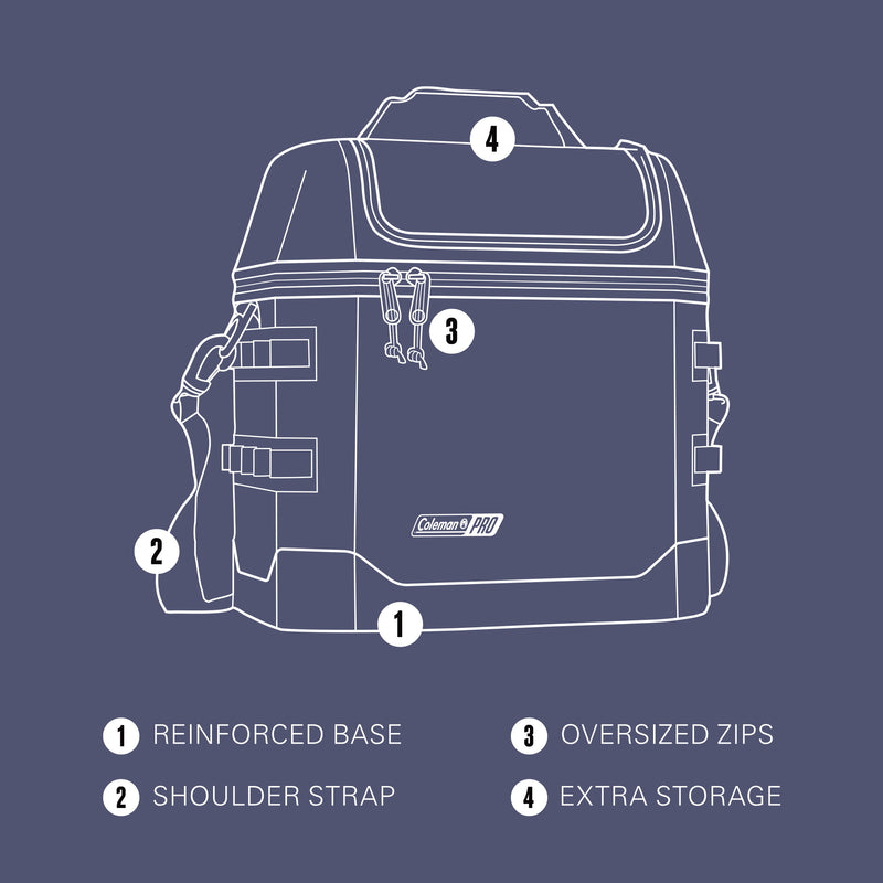 Coleman Pro 16 Can Soft Cooler Bag Sky Blue