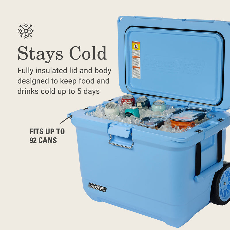 Coleman Pro 52L Hard Cooler Sky Blue