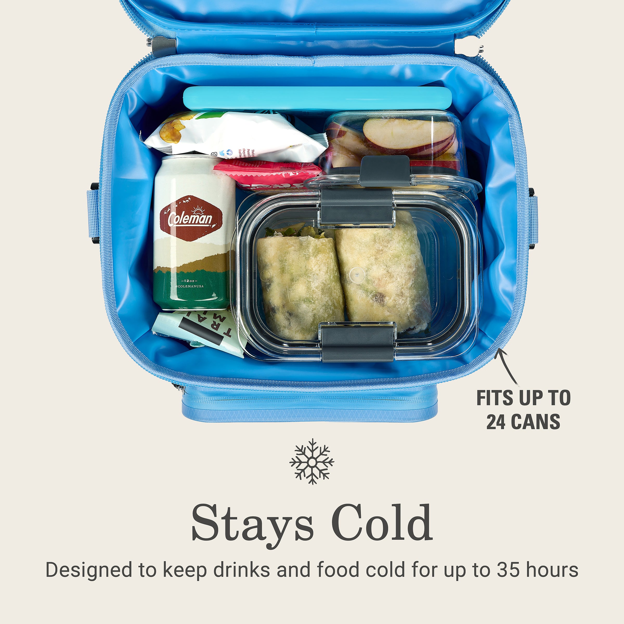Coleman Pro 24 Can Soft Cooler Bag Sky Blue