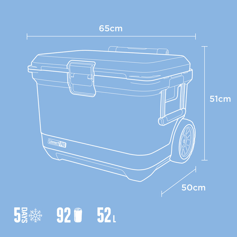 Coleman Pro 52L Hard Cooler Sky Blue