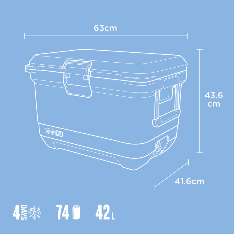 Coleman Pro 42L Hard Cooler Sky Blue