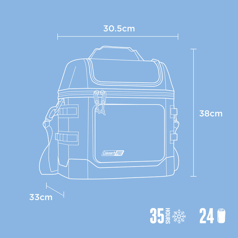 Coleman Pro 24 Can Soft Cooler Bag Sky Blue