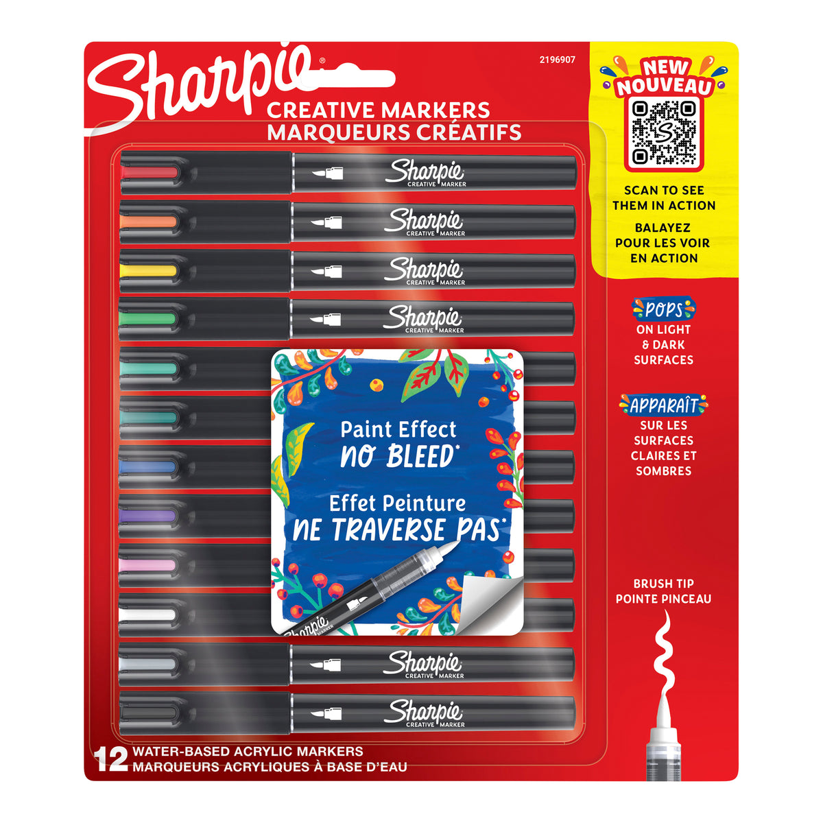 Sharpie Creative Water-Based Acrylic Paint Markers Brush Tip Assorted - product image
