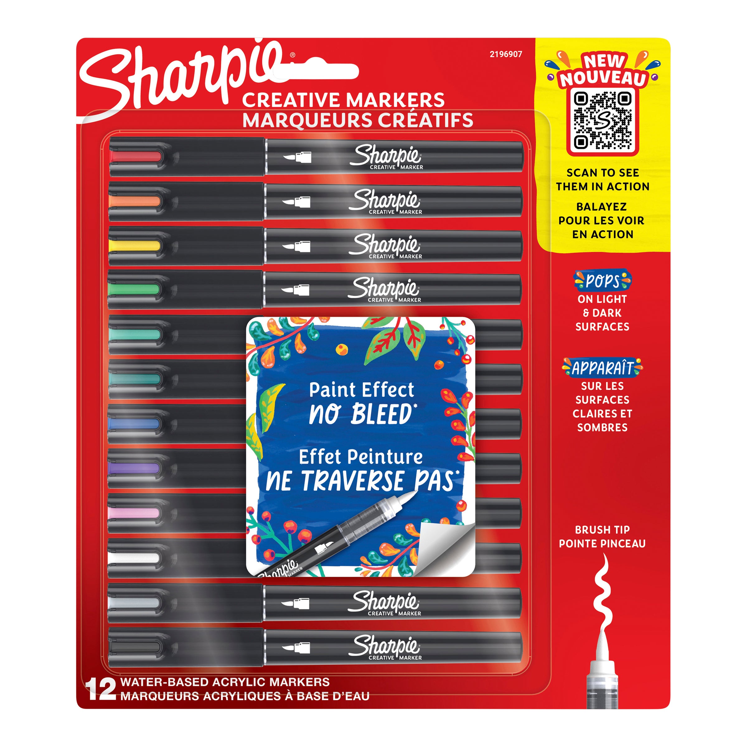Sharpie Creative Water-Based Acrylic Paint Markers Brush Tip Assorted - product image