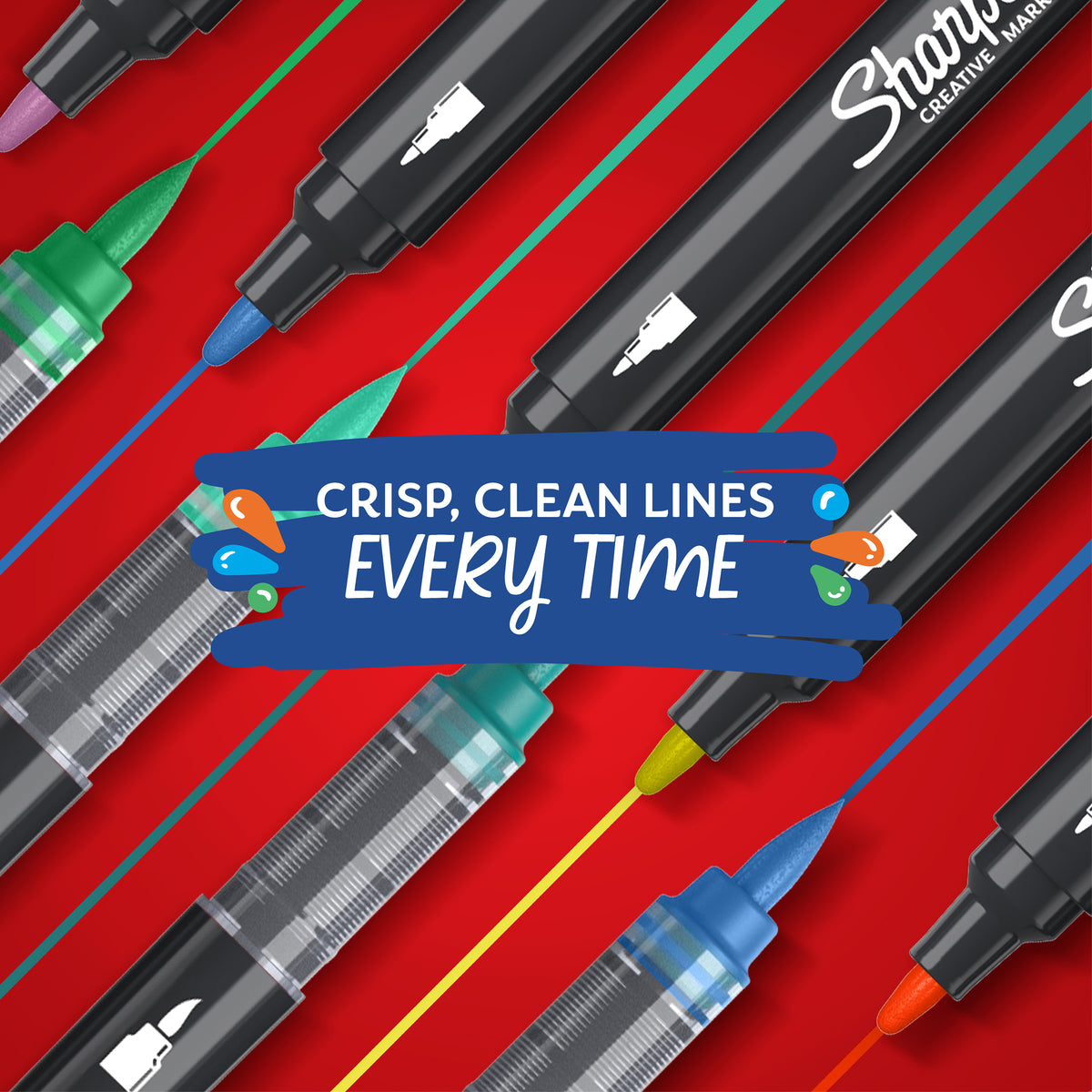 Sharpie Creative Water-Based Acrylic Paint Markers Brush Tip Assorted - detail 15
