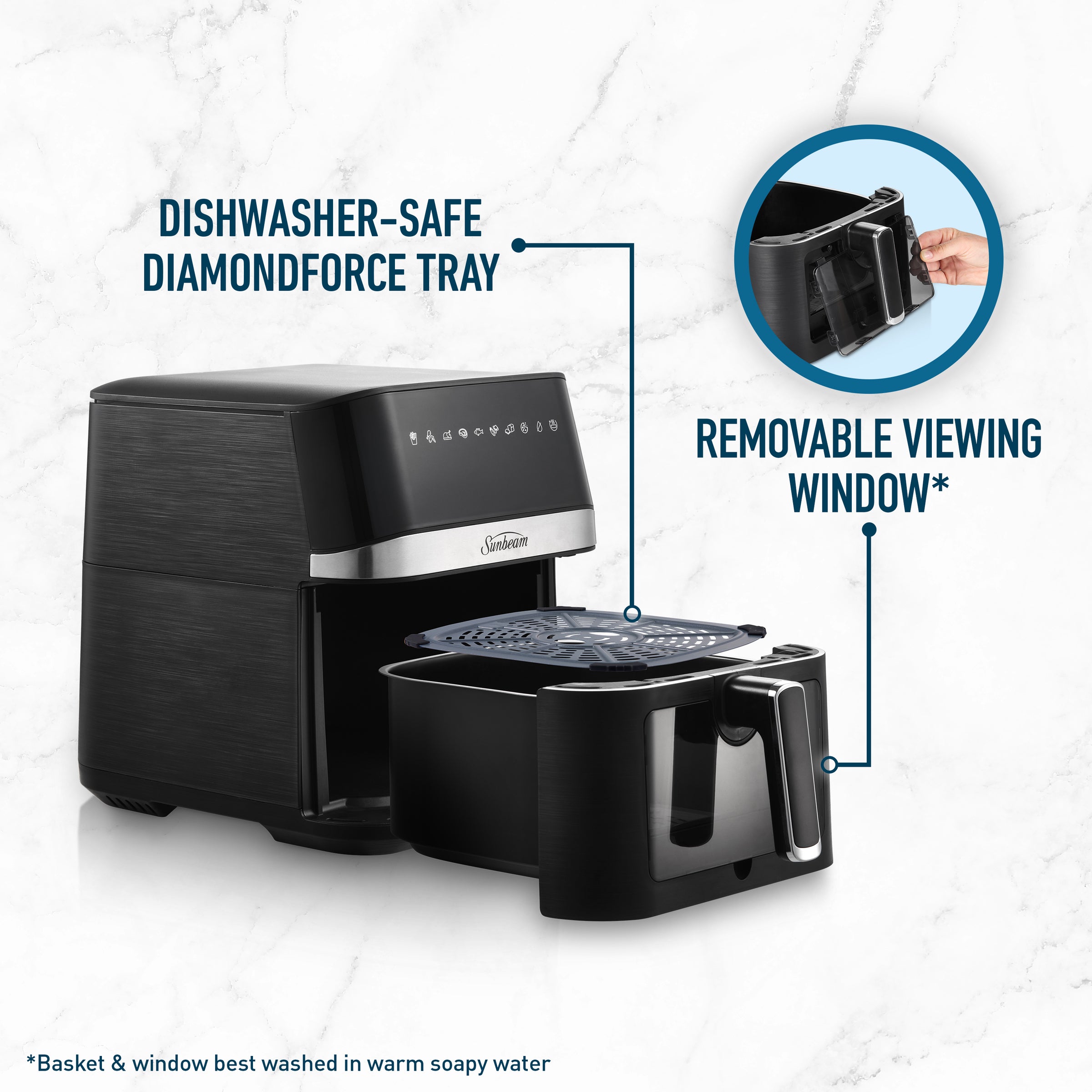 Sunbeam Alinea Pro DiamondForce 6L Air Fryer AFP4550DF