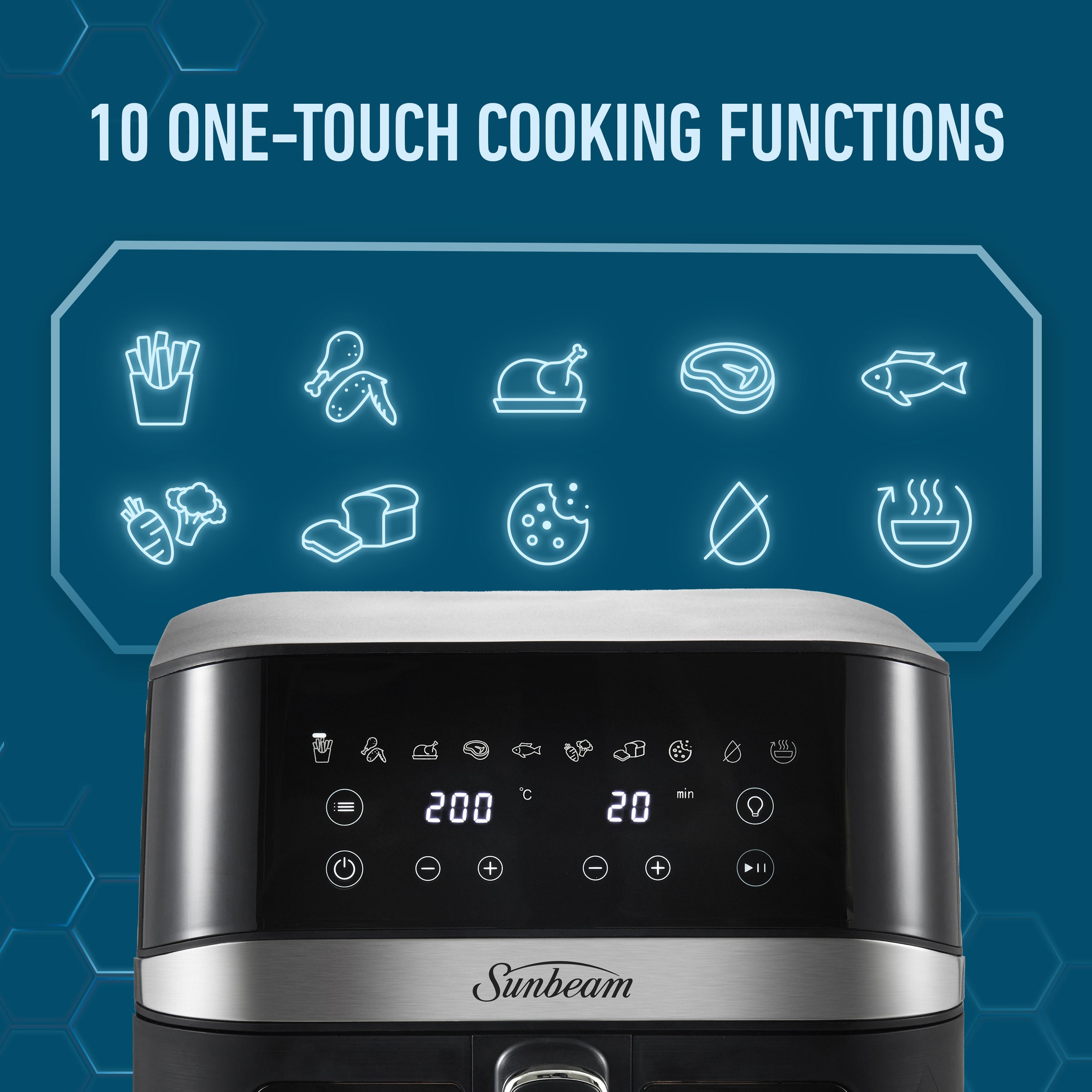 Sunbeam Alinea Pro DiamondForce 6L Air Fryer AFP4550DF