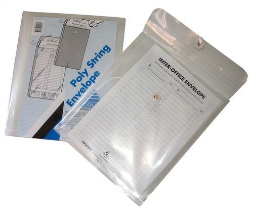 Colby 155A Polystring Envelope A4 30mm Gusset Clear