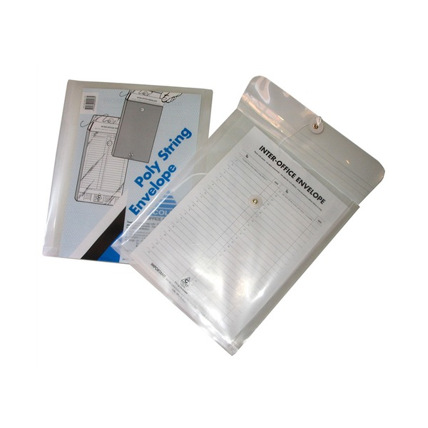 Colby 155A Polystring Envelope A4 30mm Gusset Clear
