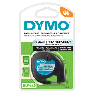 Dymo LetraTag Plastic Tape 12mm x 4M Clear - product image