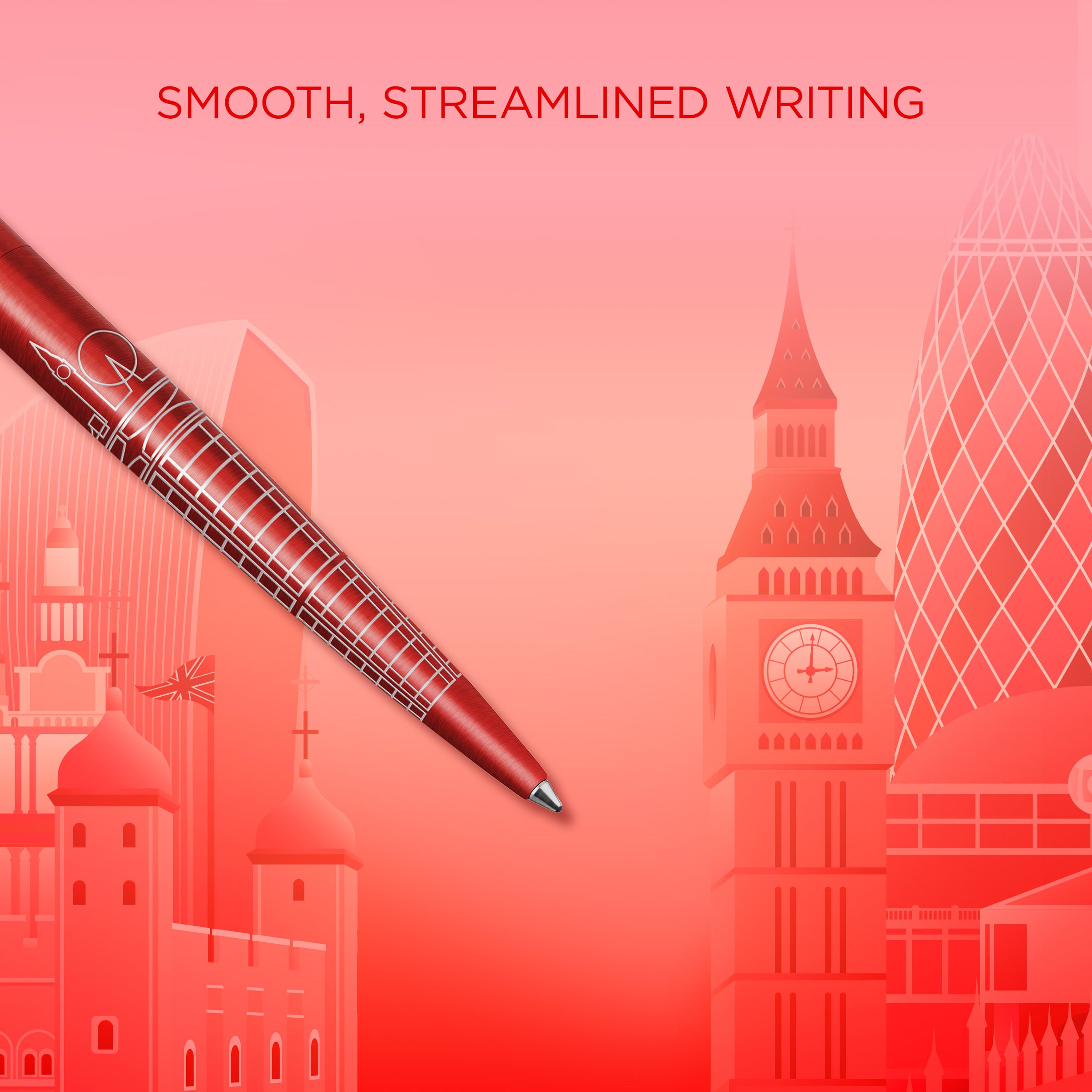 Parker Jotter SE Global Icons Ballpoint Pen London Red Lacquer and Chrome Trim Medium Tip