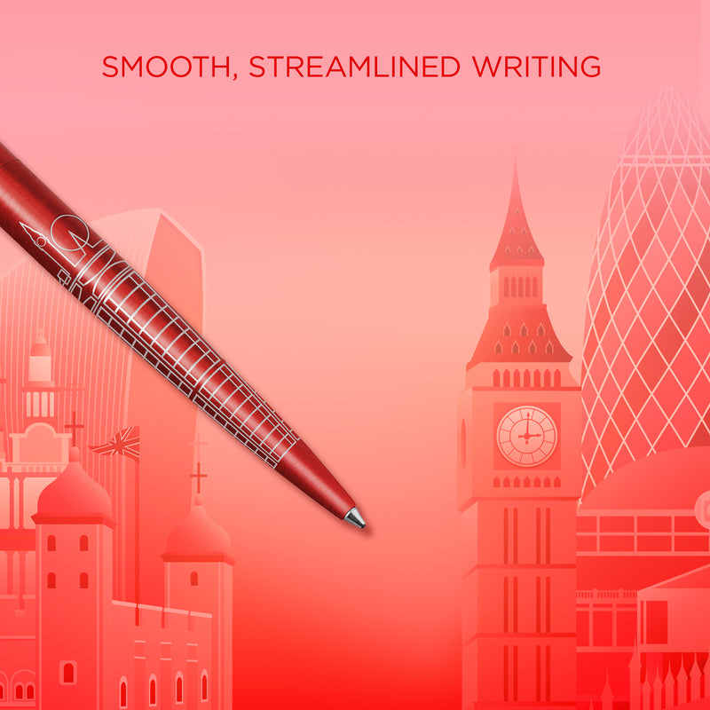 Parker Jotter SE Global Icons Ballpoint Pen London Red Lacquer and Chrome Trim Medium Tip
