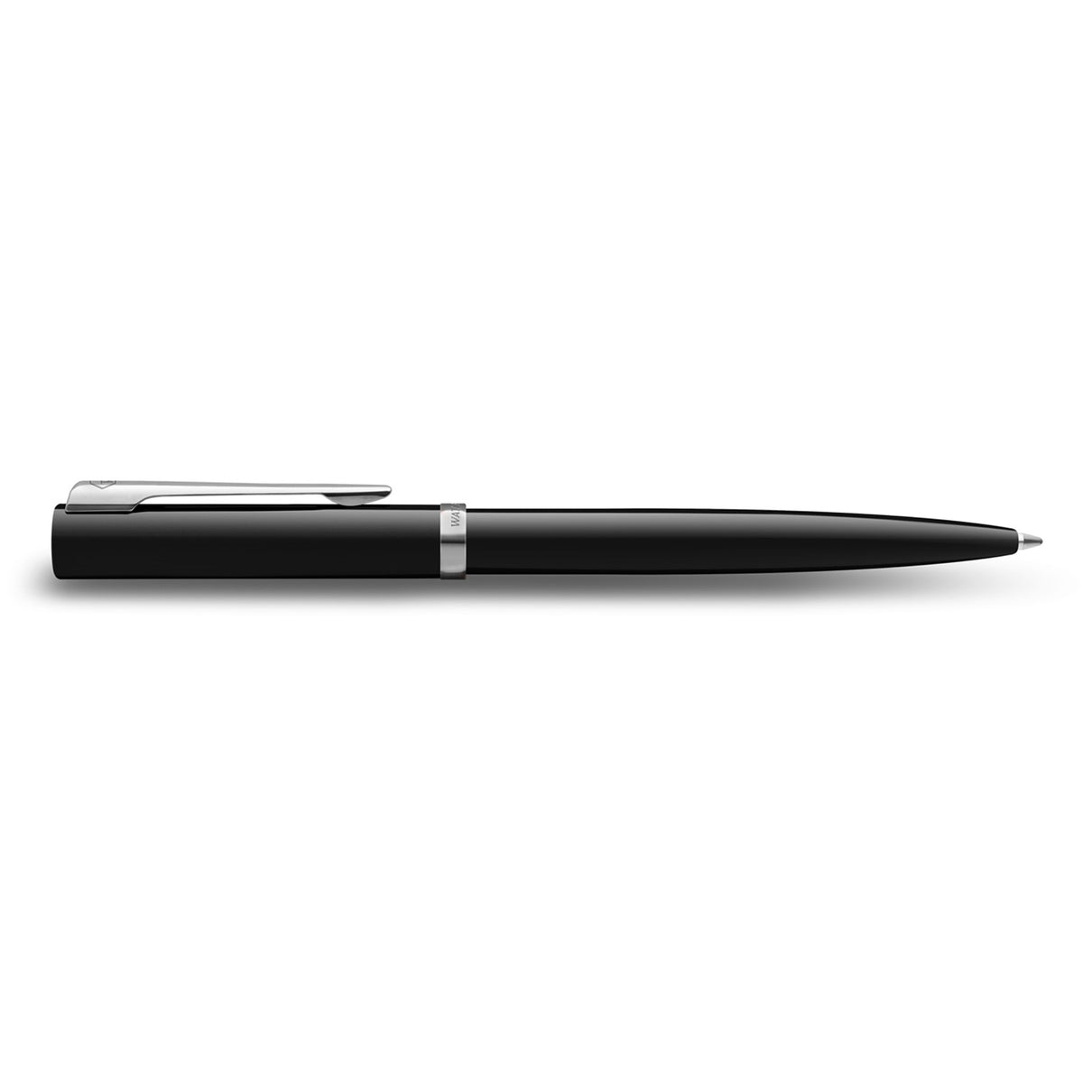 Waterman Impression Ballpoint Pen Black with Chrome Trim Medium Tip Blue Ink Gift Box