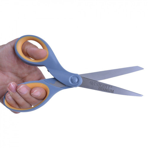 Westcott Lefty Titanium Bonded Scissors 203mm (8”) Straight Handle Box of 6