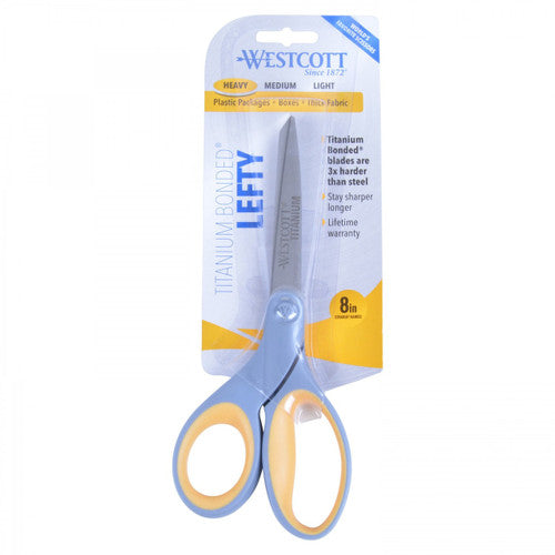Westcott Lefty Titanium Bonded Scissors 203mm (8”) Straight Handle Box of 6