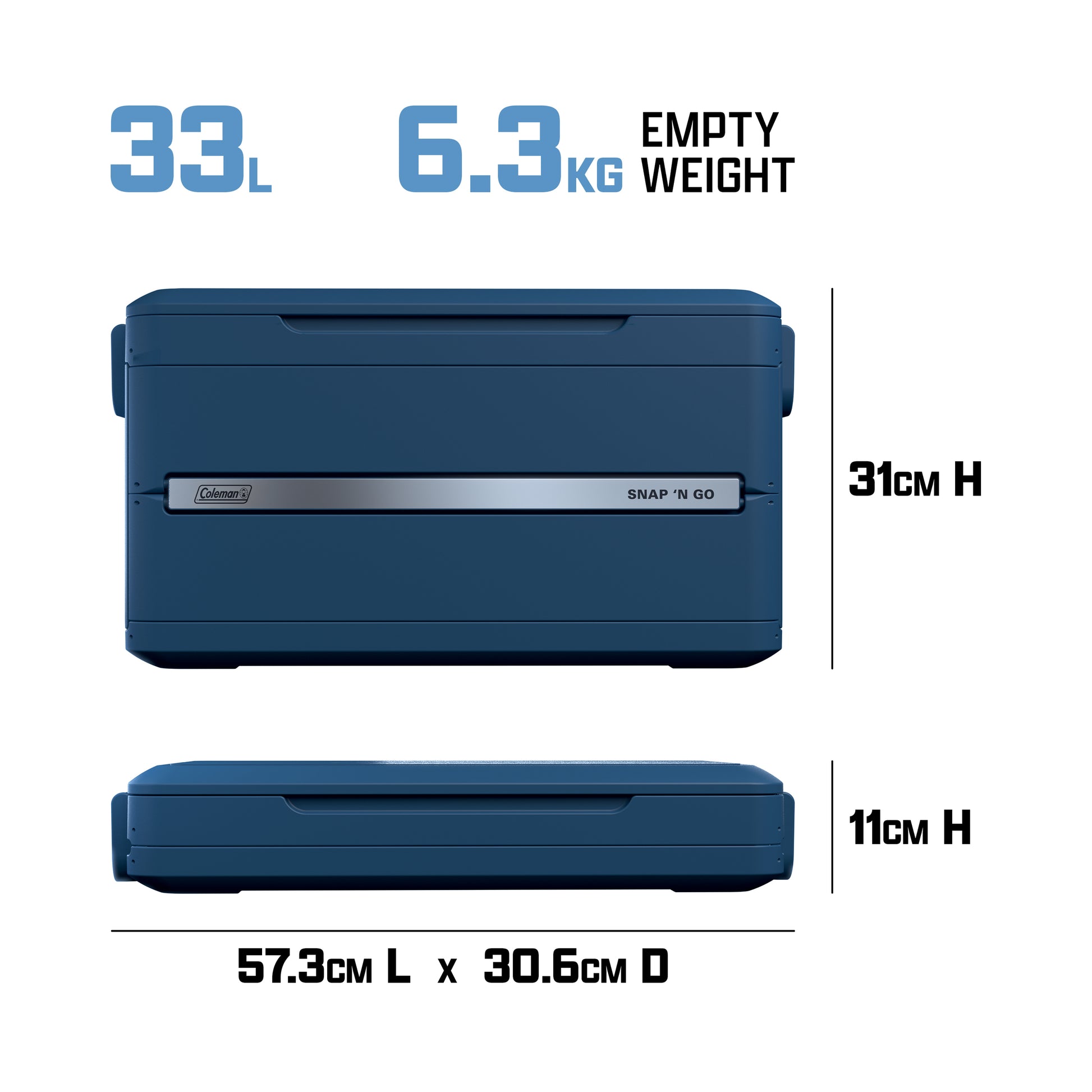Coleman Snap 'N Go 33L Collapsible Cooler Sapphire