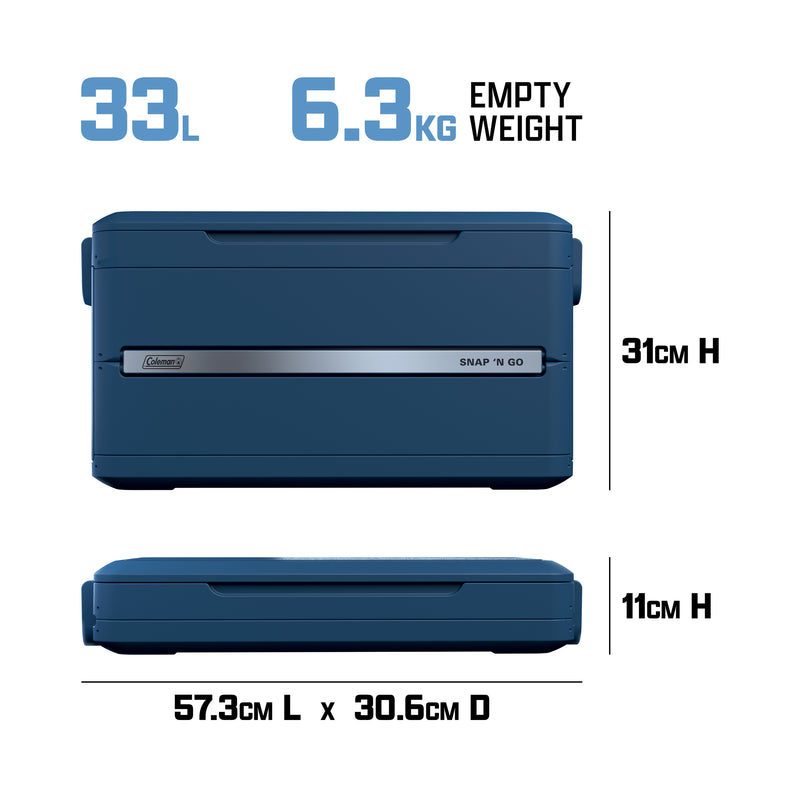 Coleman Snap 'N Go 33L Collapsible Cooler Sapphire