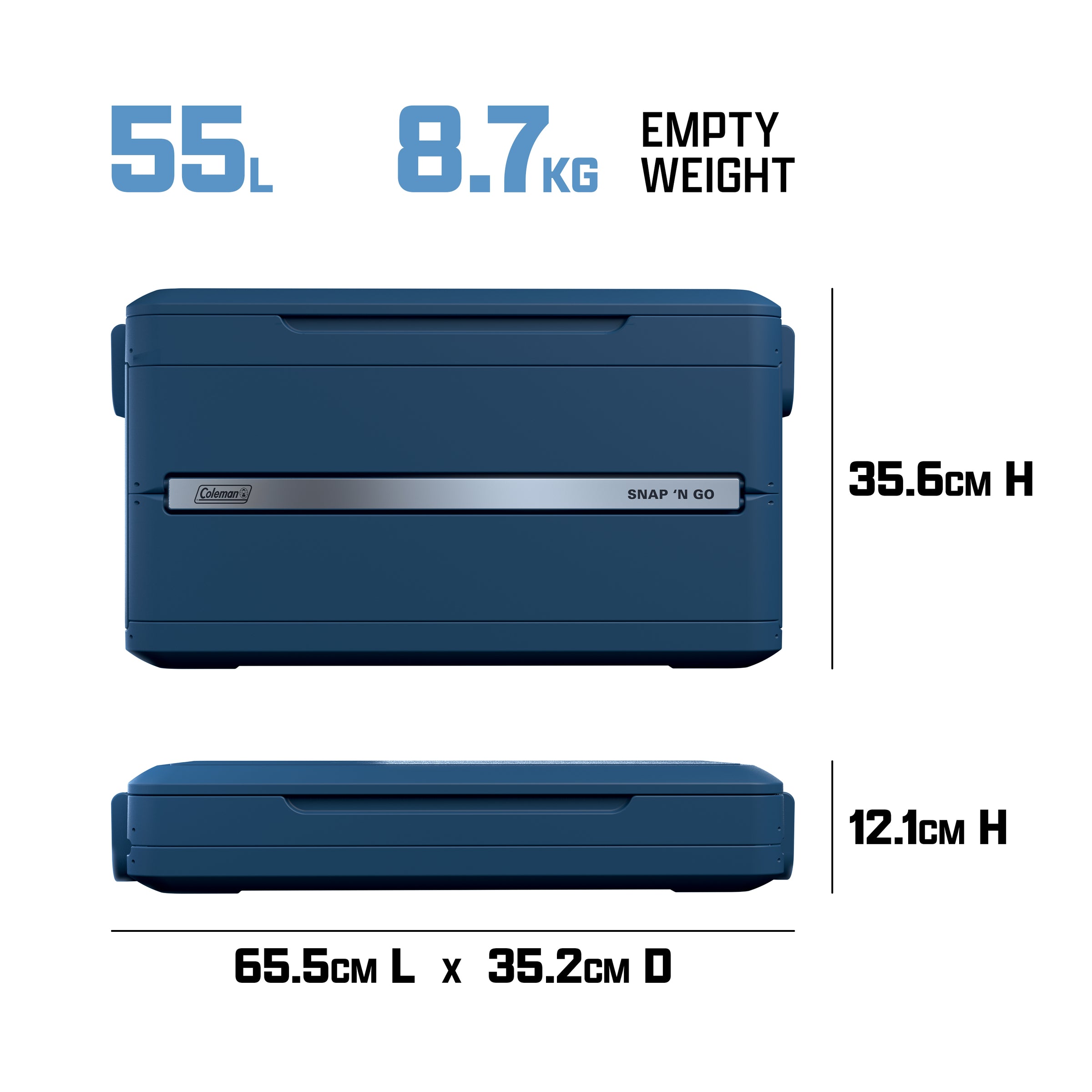 Coleman Snap 'N Go 42L Collapsible Cooler Sapphire